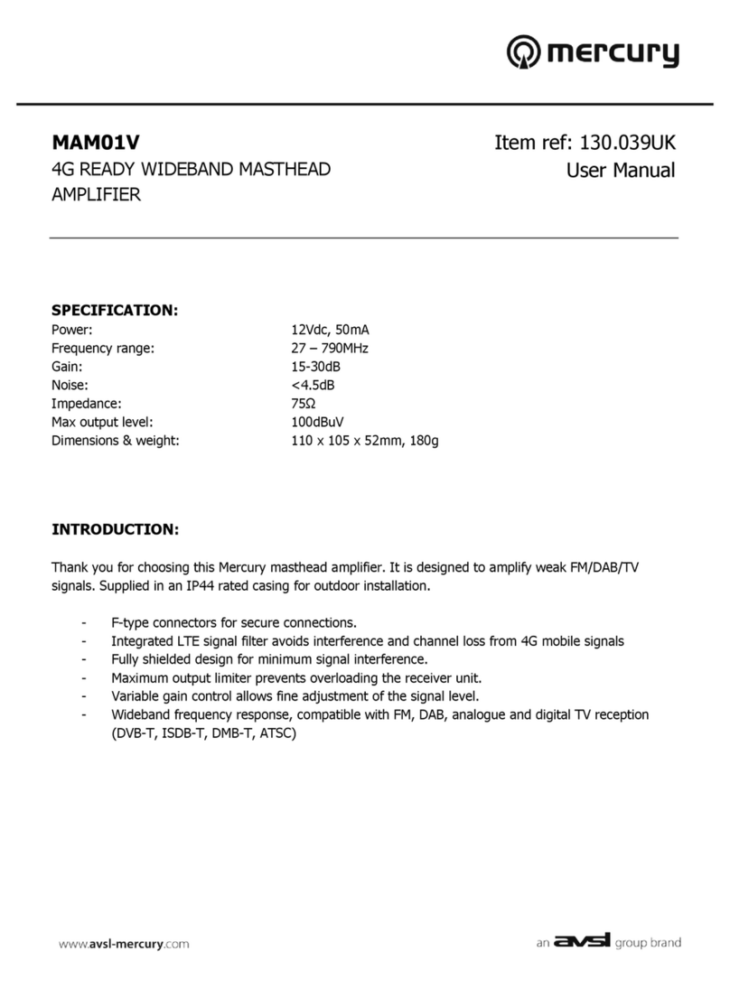 Mercury MAM01V User manual