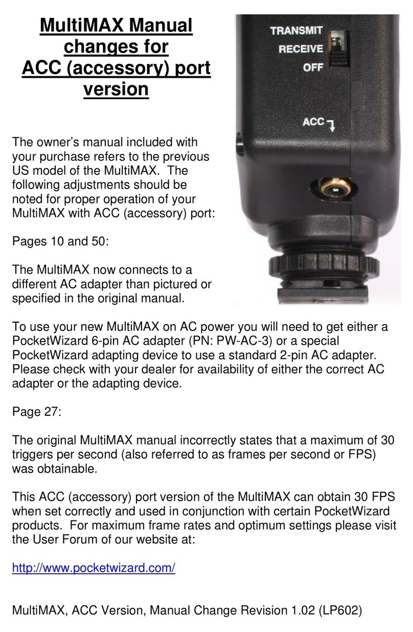 Pocket Wizard MultiMAX User manual