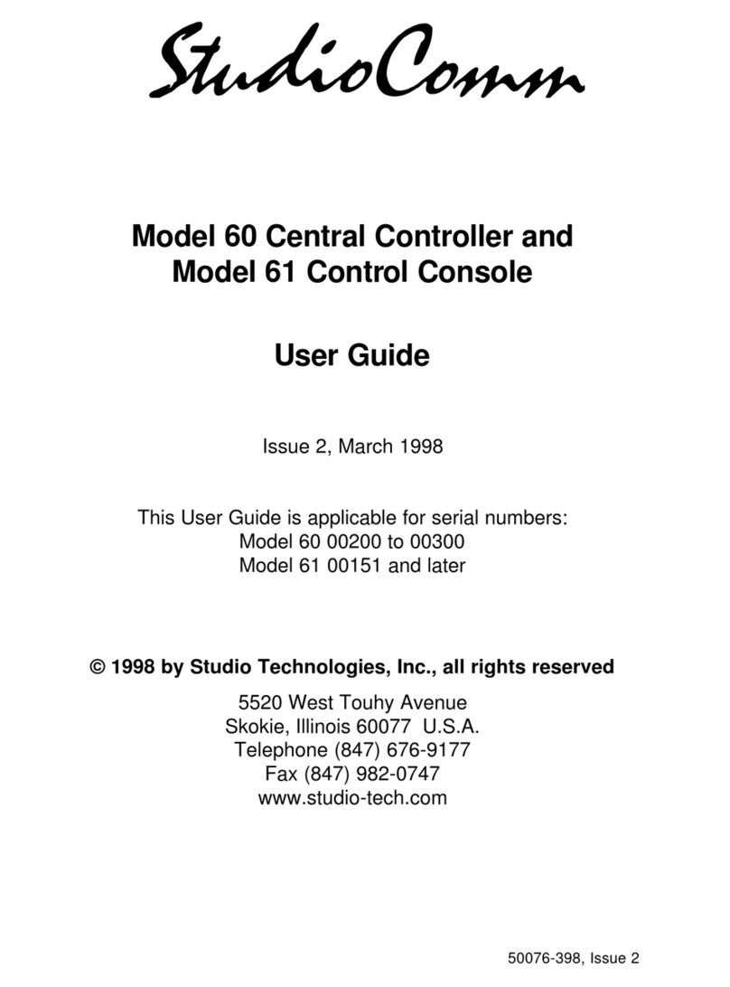 StudioComm 60 User manual