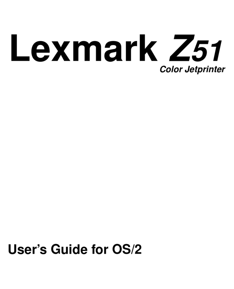 Lexmark Z51 Color Jetprinter User manual