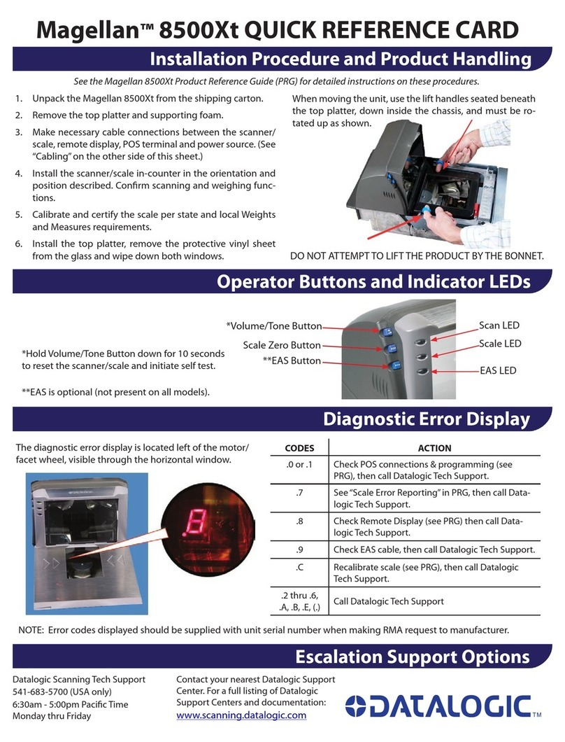 Datalogic Magellan 8500Xt Reference guide