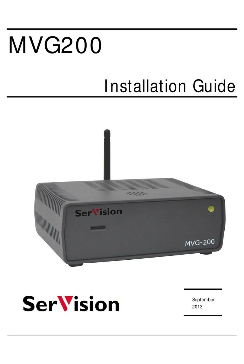 SerVision MVG200 User manual