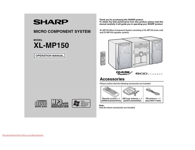 Sharp XL-MP150 User manual