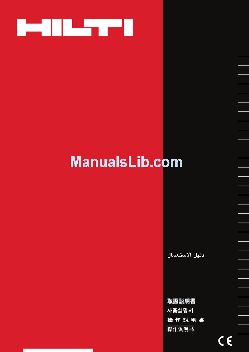 Hilti PSA 85 User manual Hilti PSA 85 User manual