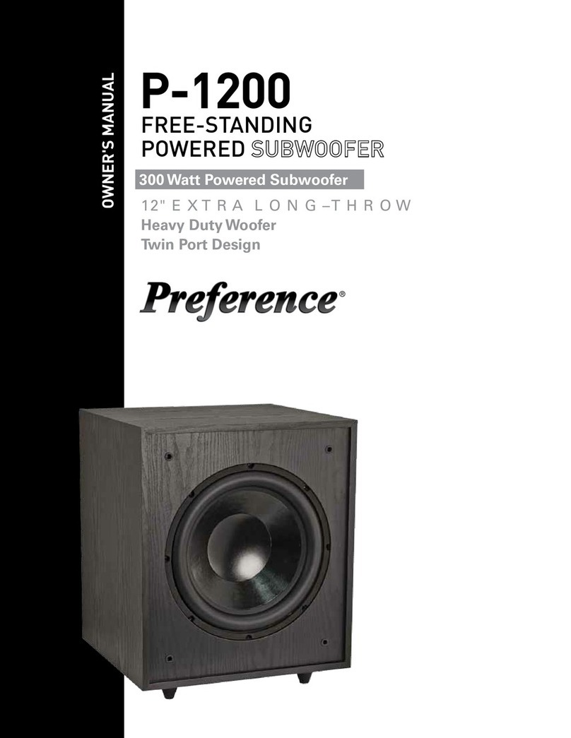 Preference P-1200 User manual Preference P-1200 User manual