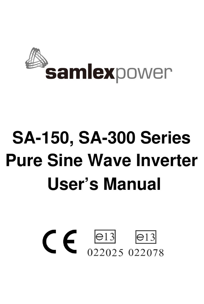 SamplexPower SA-150-112 User manual