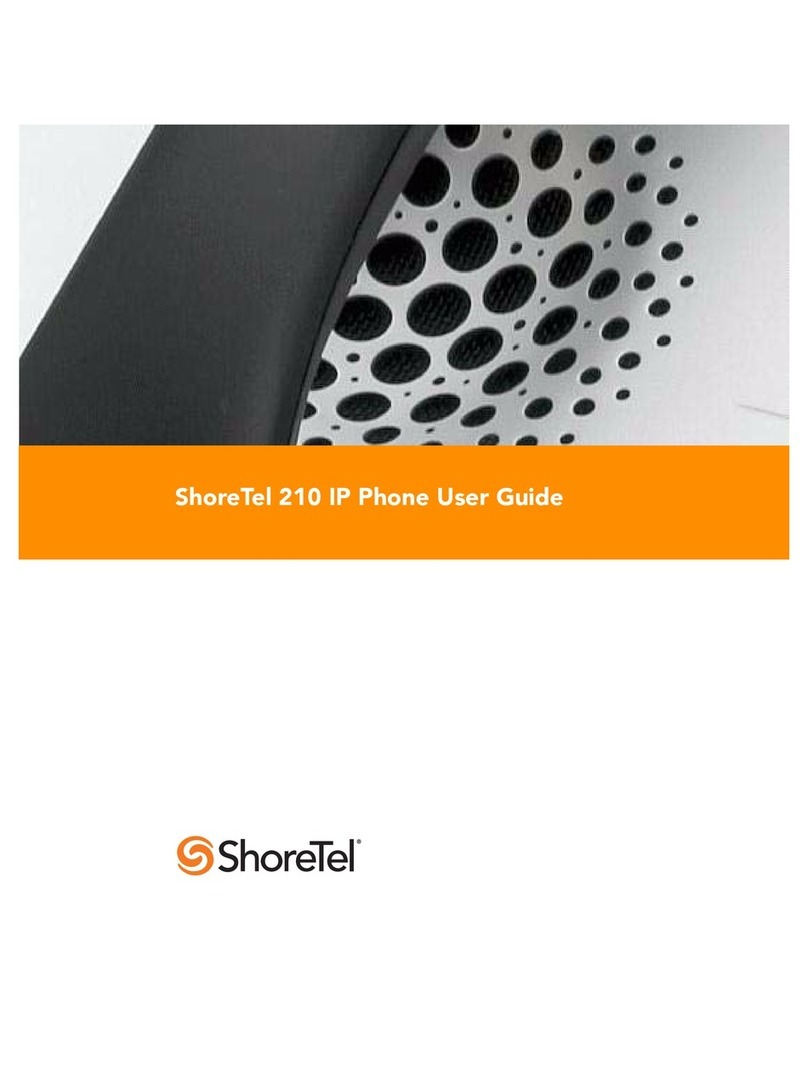 SHORE TEL 210 User manual