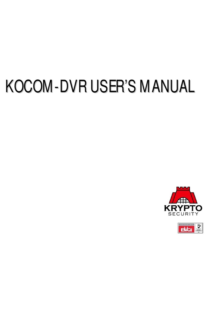 Krypto Security Kocom-DVR User manual