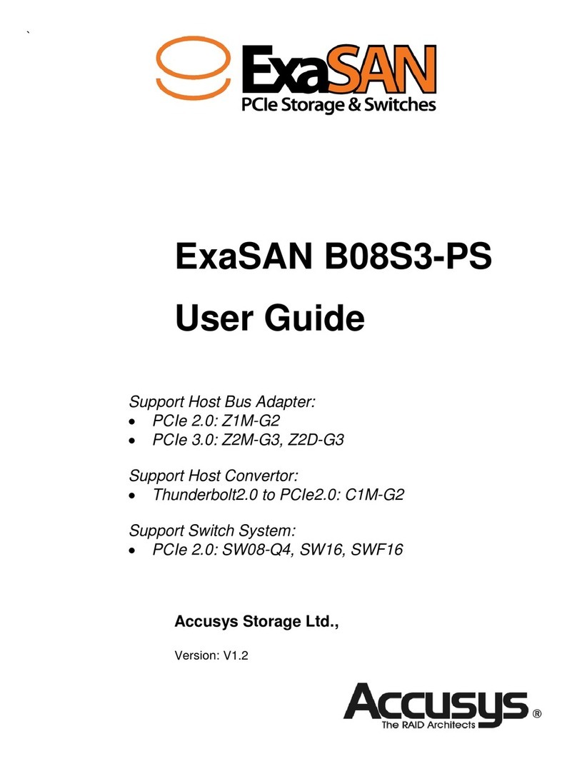 Accusys ExaSAN User manual Accusys ExaSAN User manual