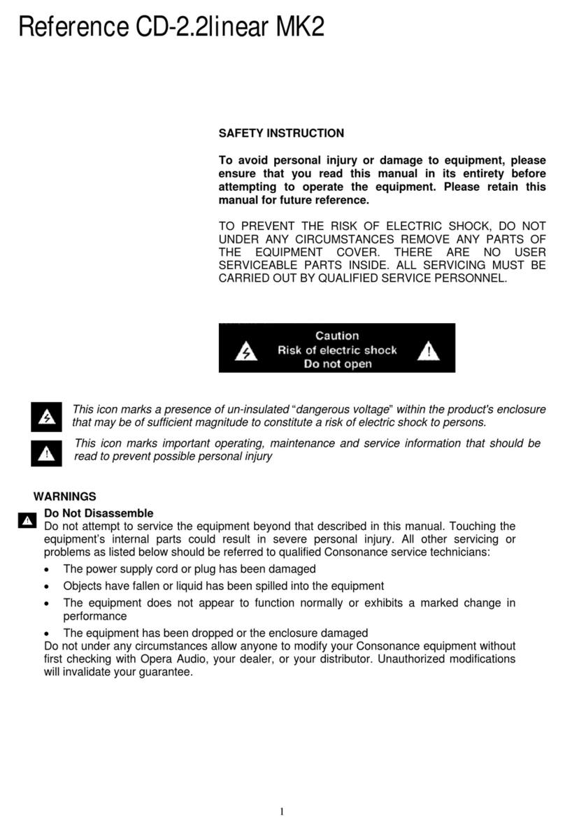Opera CD-2.2 Linear MK2 User manual Opera CD-2.2 Linear MK2 User manual