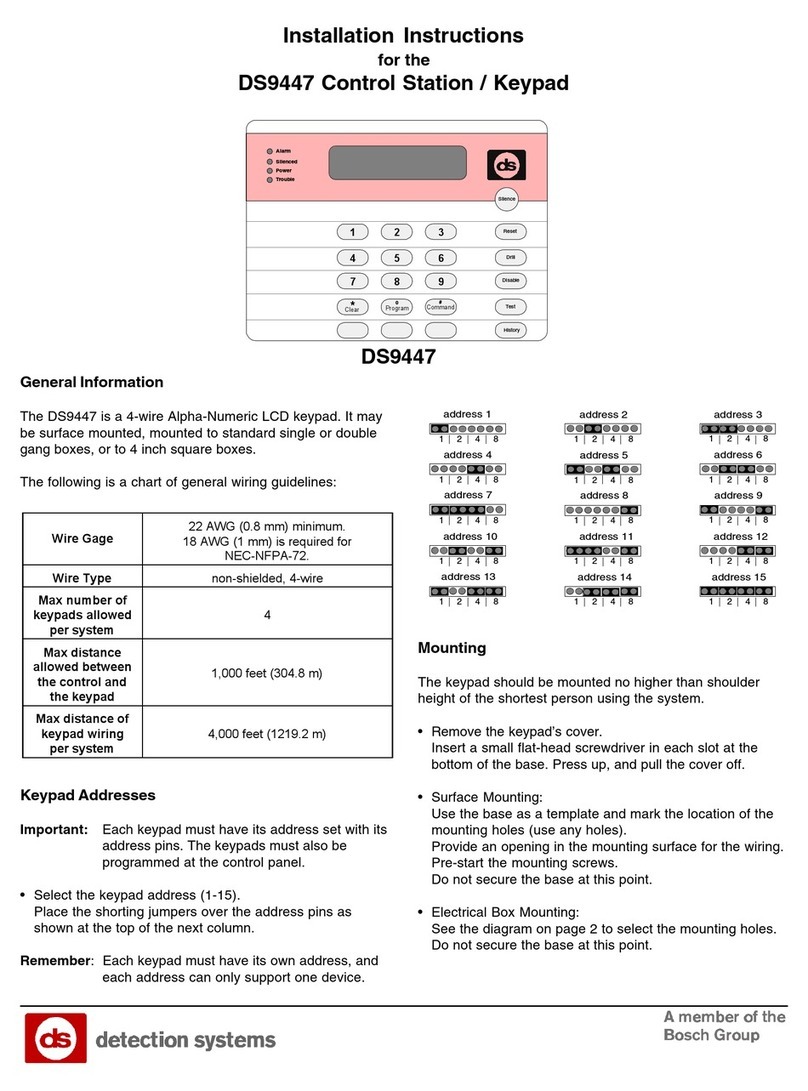 Detection Systems DS9447 User manual Detection Systems DS9447 User manual
