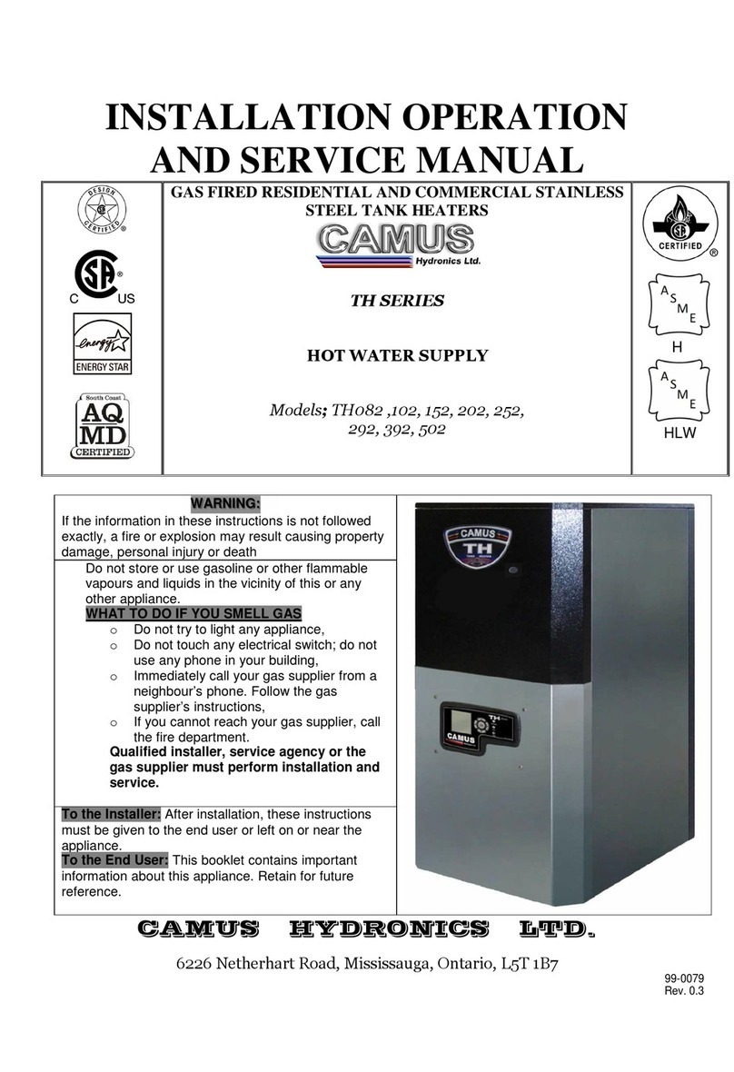 Camus Hydronics TH082 Setup guide
