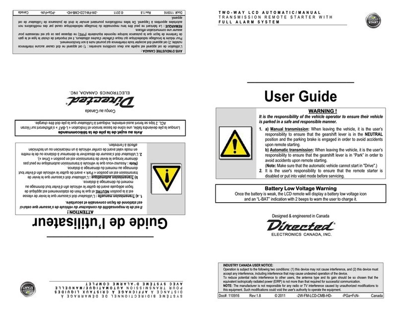 Directed Electronics Smart start User manual