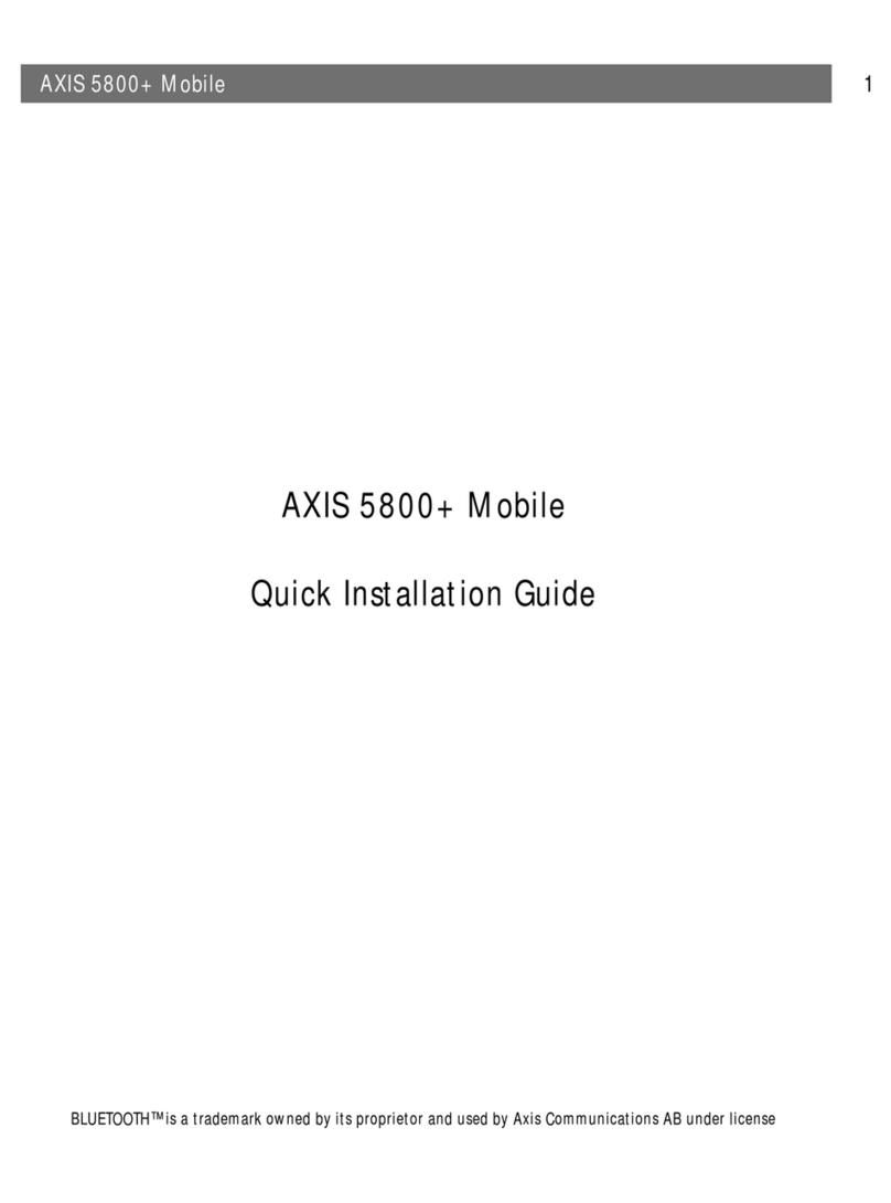 Axis 5800 User manual