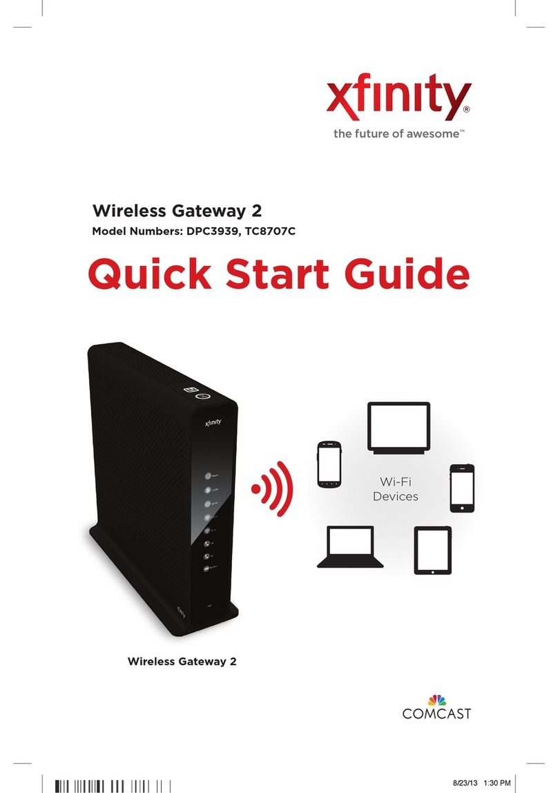 Comcast Xfinity DPC3939 User manual