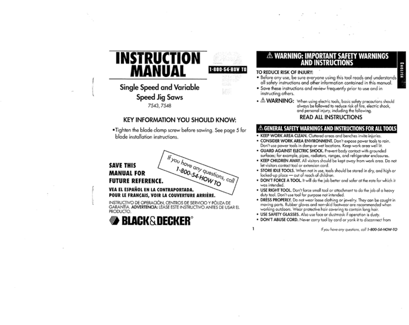 DeWalt 7543 User manual