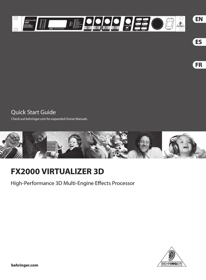 Behringer VIRTUALIZER 3D FX2000 User manual