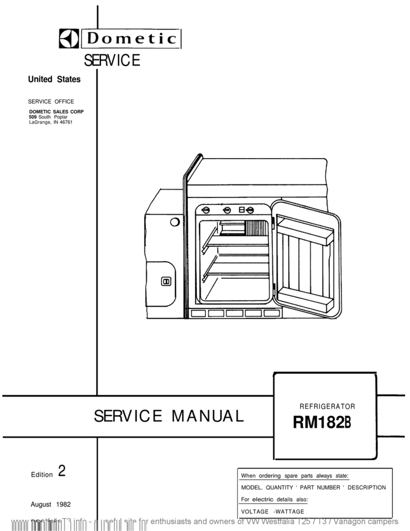 Dometic RM182 User manual