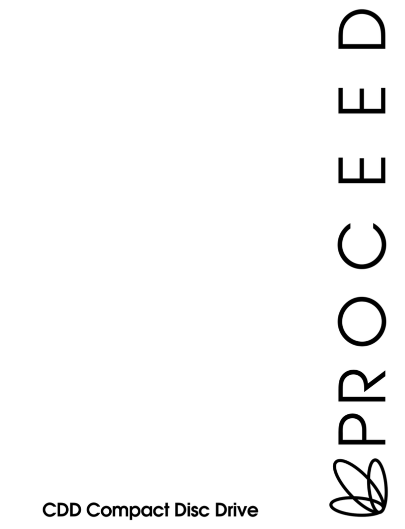 Pro ceed CDD Compact Disc Drive User manual Pro ceed CDD Compact Disc Drive User manual