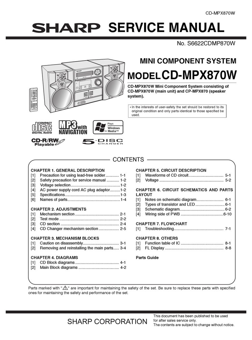 Sharp CD-MPX870W User manual
