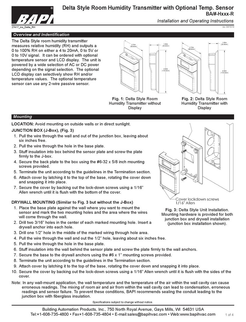 BAPI Delta Style User manual