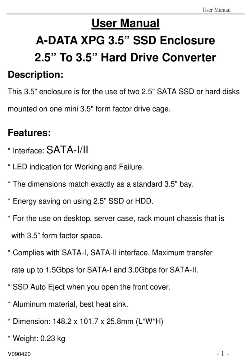 Adata XPG 3.5" User manual Adata XPG 3.5" User manual