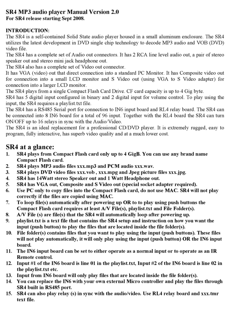 Akman SR4 User manual