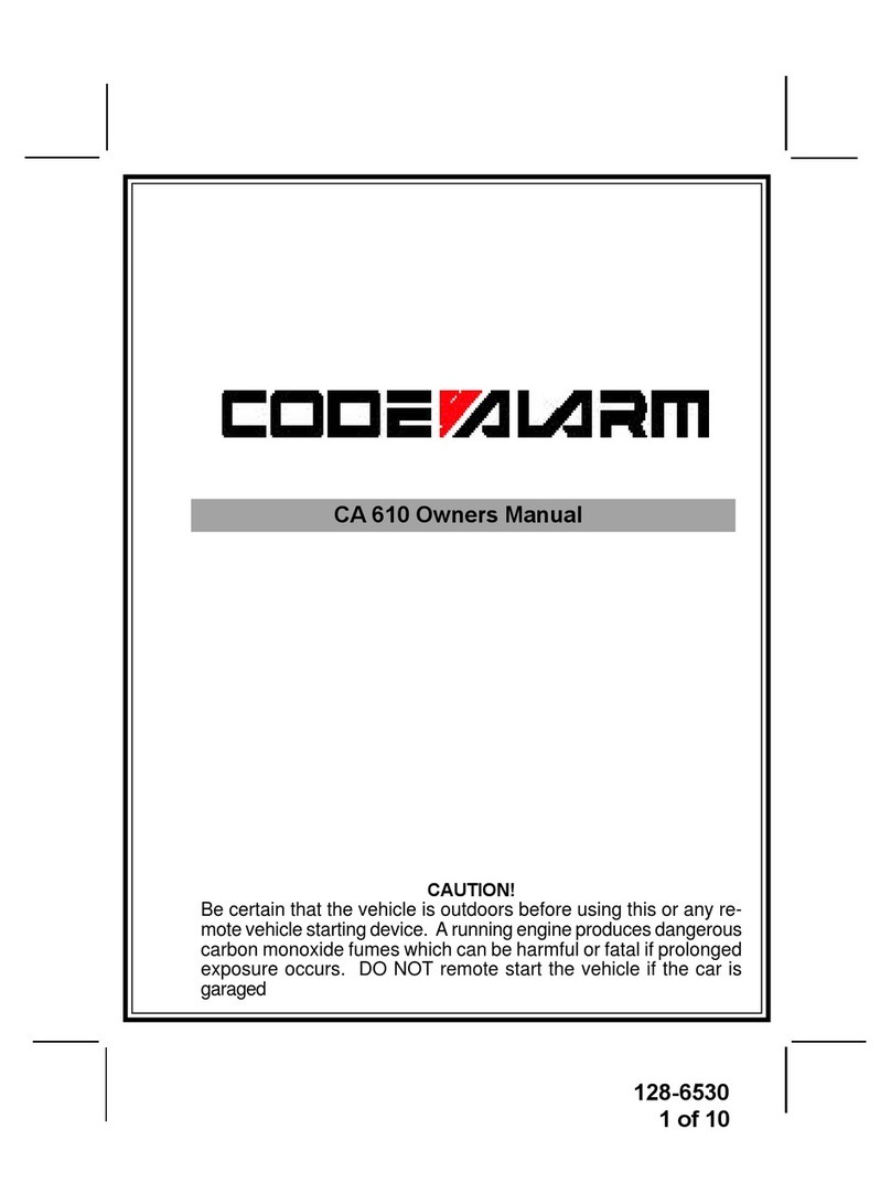 Code Alarm CA 610 User manual