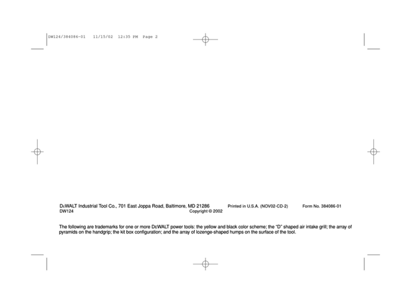 DeWalt DW124 User manual