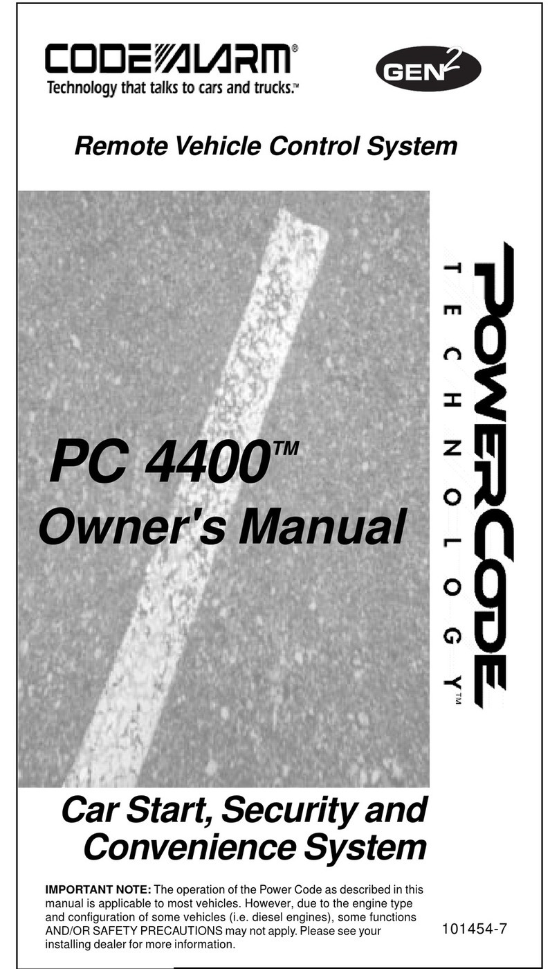 Code Alarm PC 4400 User manual