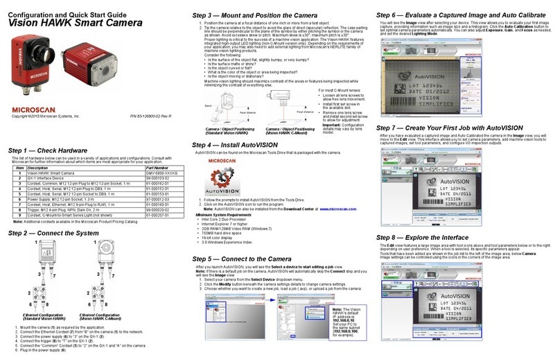 Microscan Vision HAWK User manual