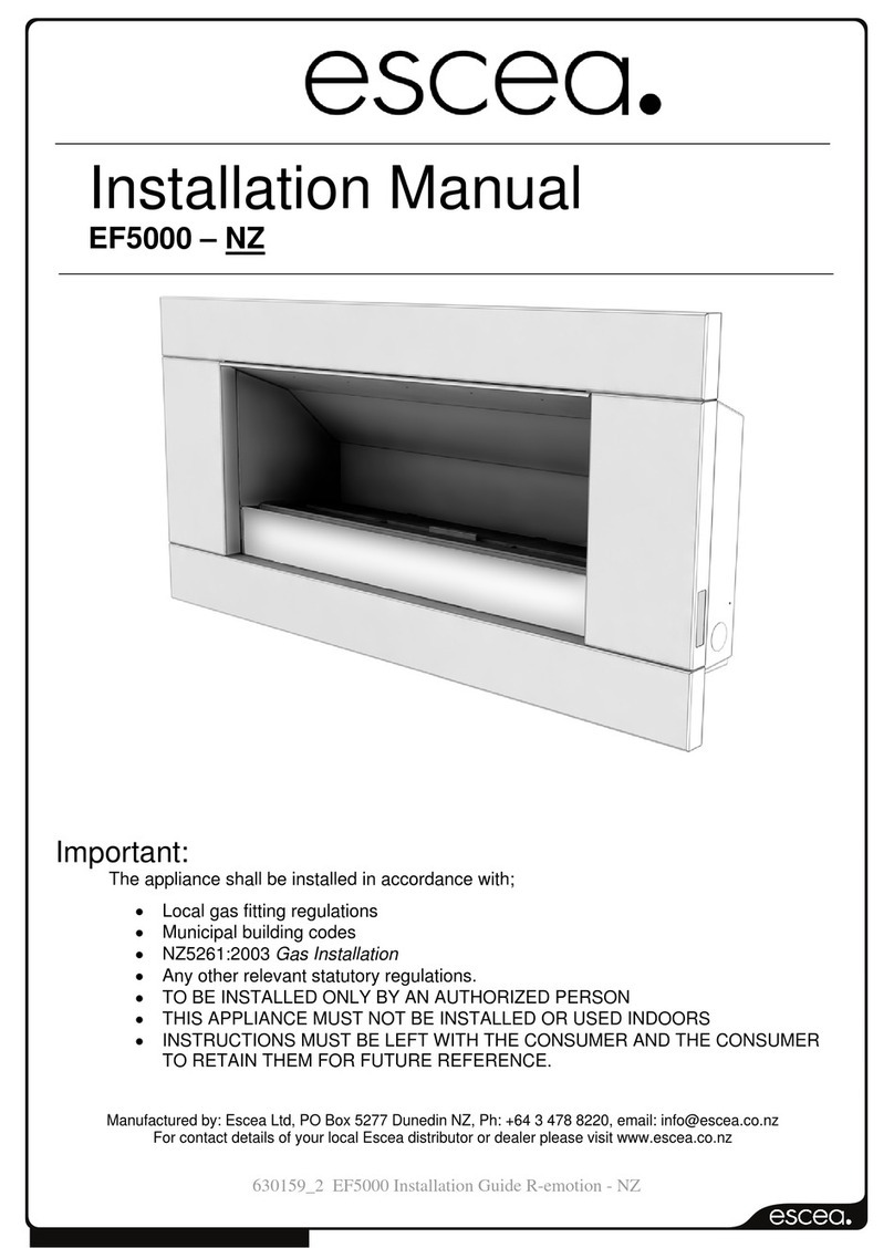 Escea EF5000 User manual