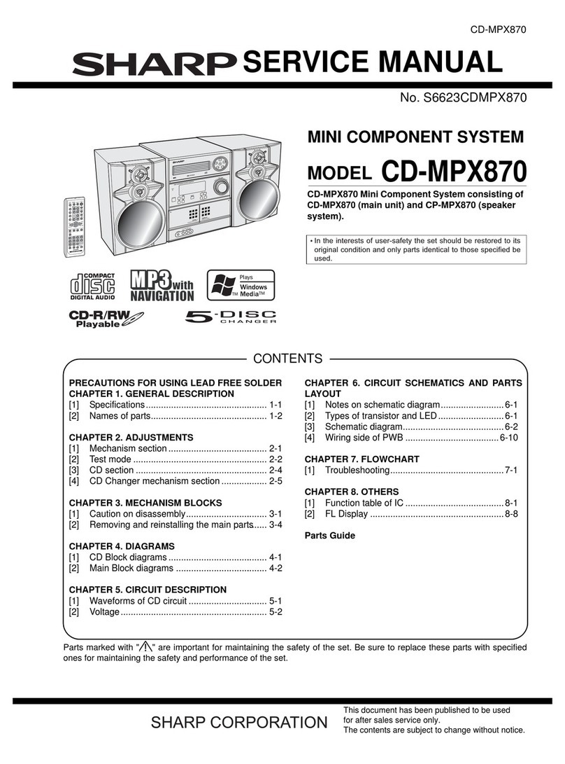 Sharp CD-MPX870 User manual