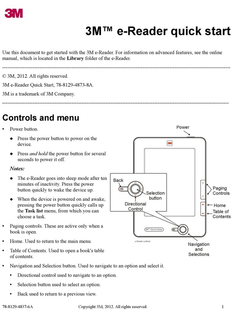 3M e-Reader User manual