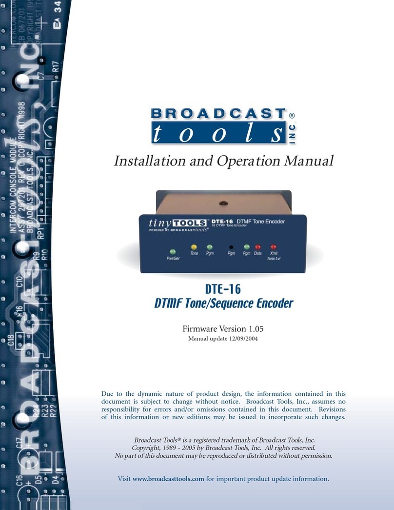 Broadcast DTE-16 User manual