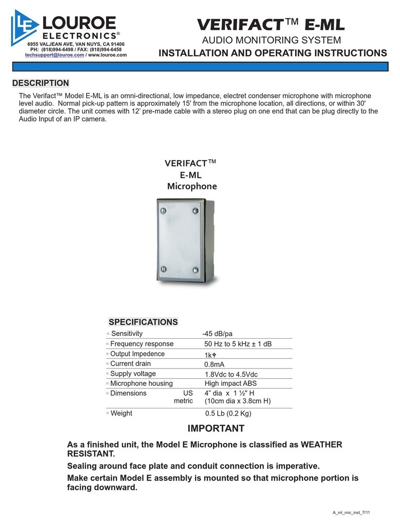 Louroe Electronics VERIFACT E-ML User manual