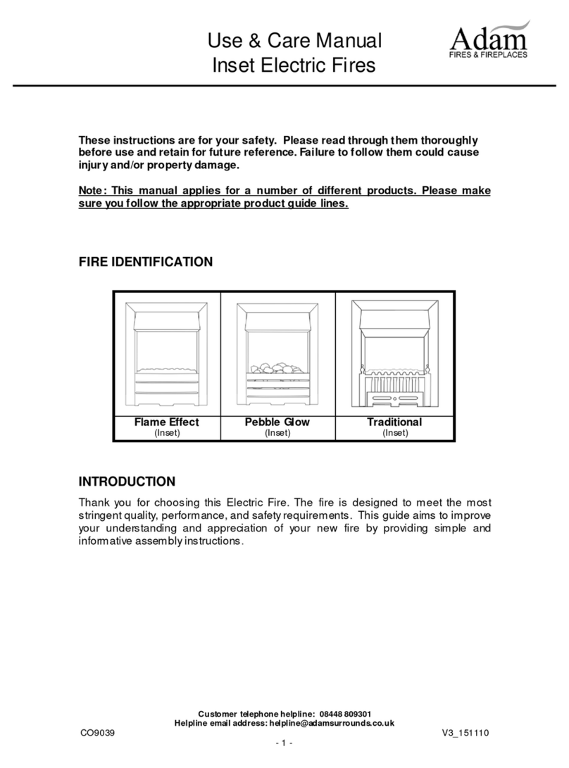 Adam Flame Effect User manual