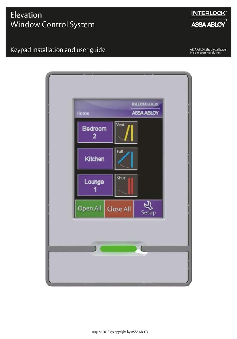 Assa Abloy Interlock Elevation Window Control System User manual