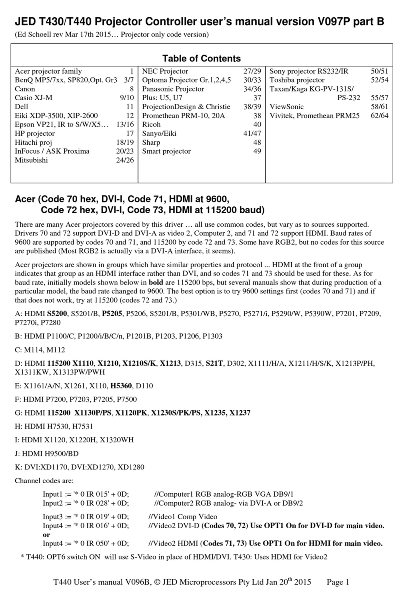 JED T430 User manual