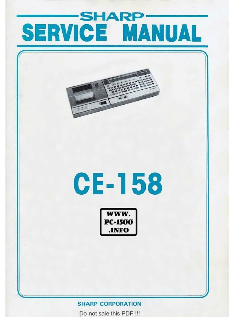 Sharp CE-158 User manual