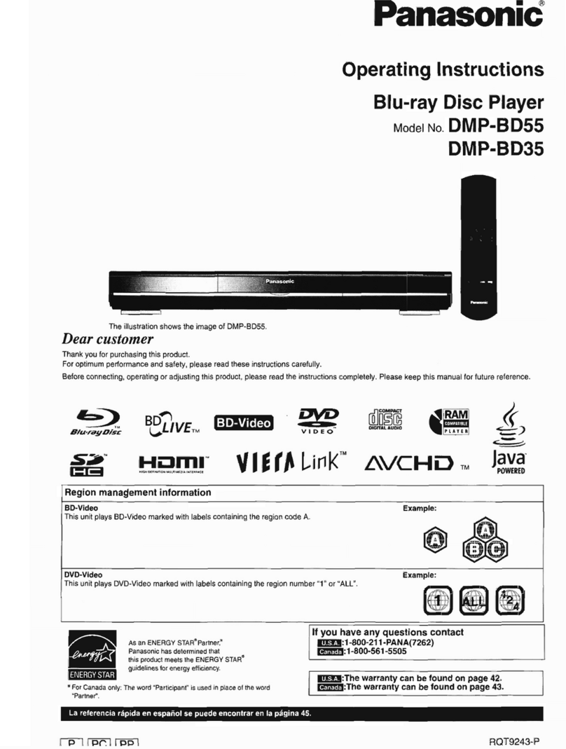 Panasonic DMP-BD55; DMP-BD35 User manual