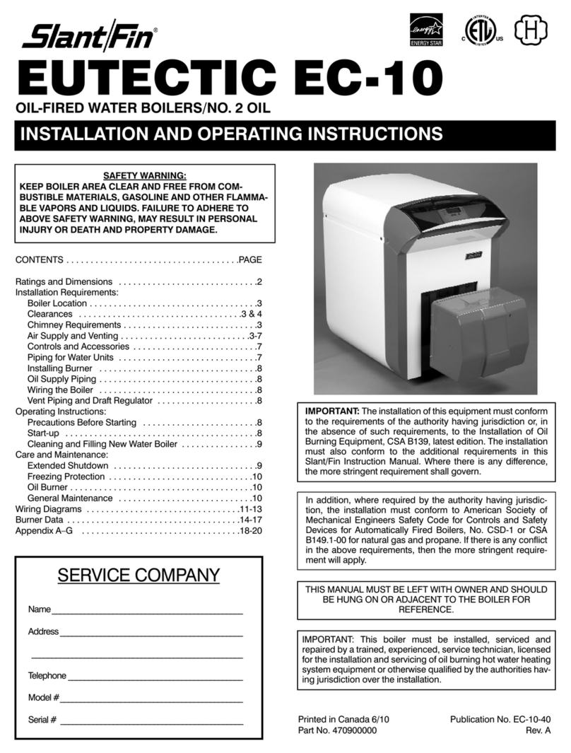 Slant/Fin VICTORY II VHS Series User manual