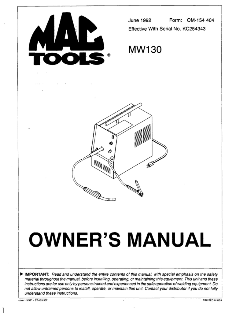 MAC TOOLS MW13O User manual
