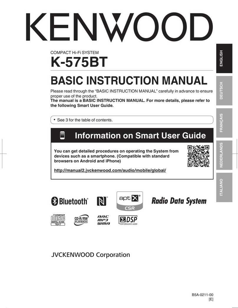 Kenwood K-575BT User manual Kenwood K-575BT User manual