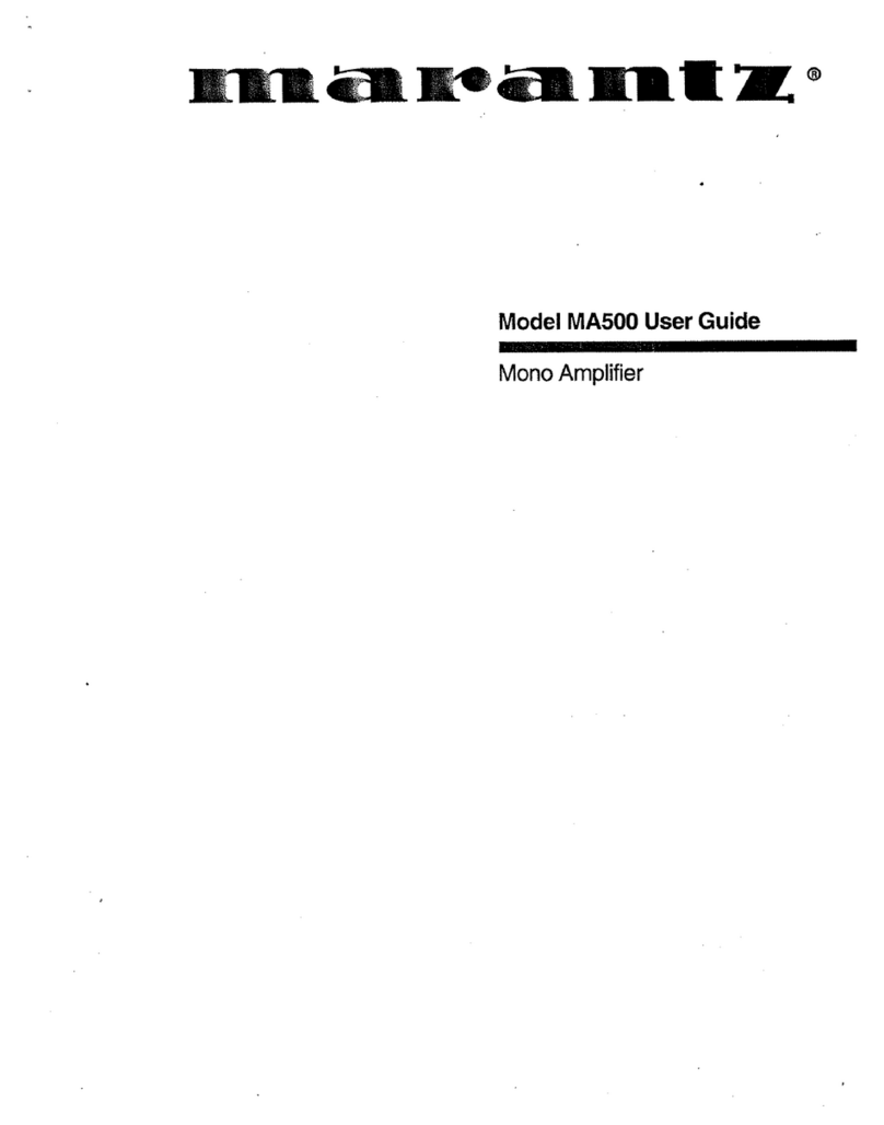 Marantz MA500 User manual