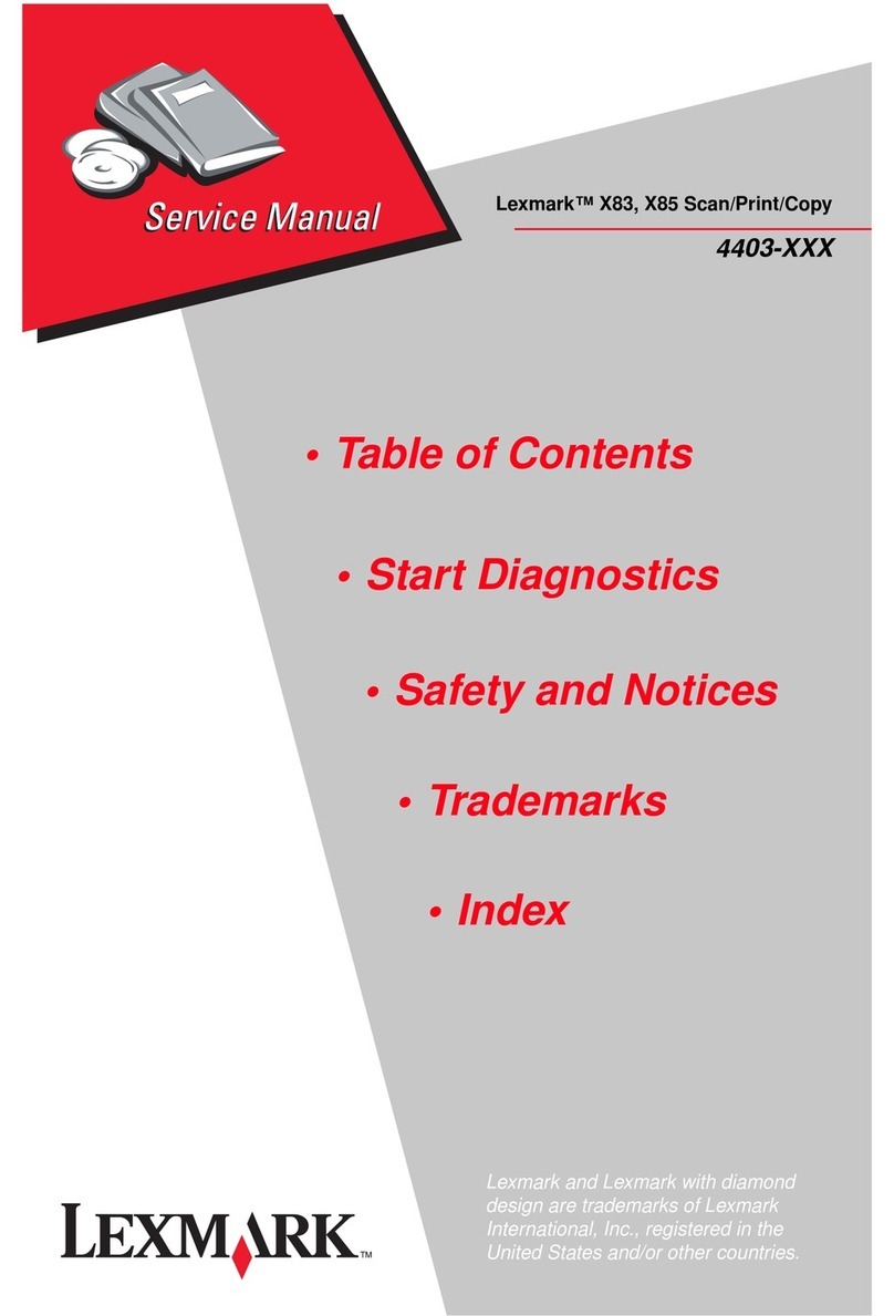 Lexmark X83 User manual