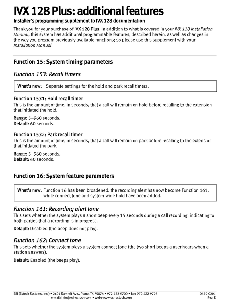 ESI IVX 128 Plus Owner's manual