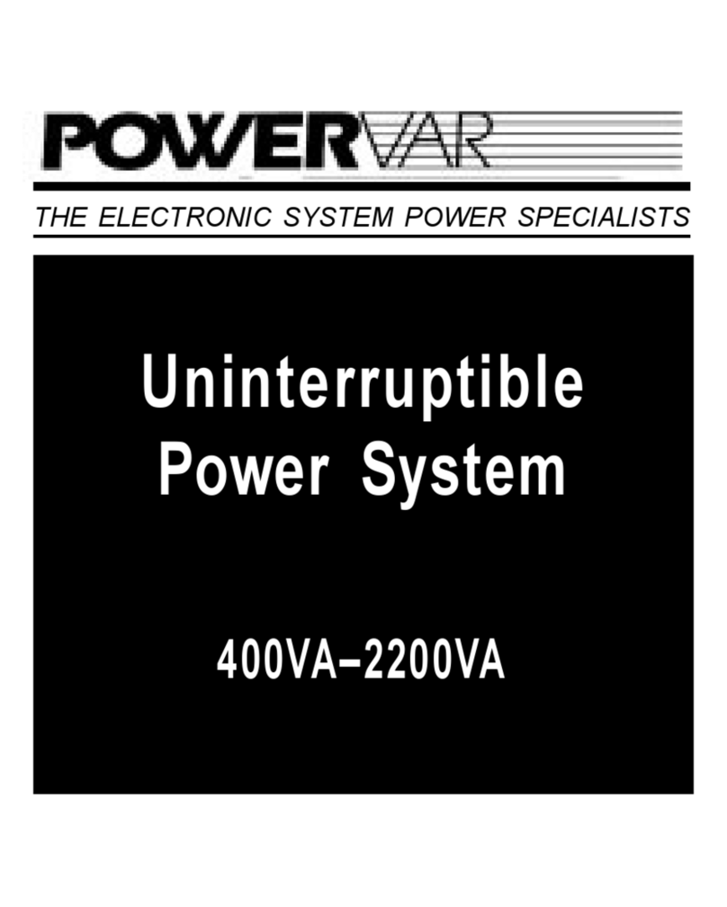 Powervar ACE400 User manual Powervar ACE400 User manual