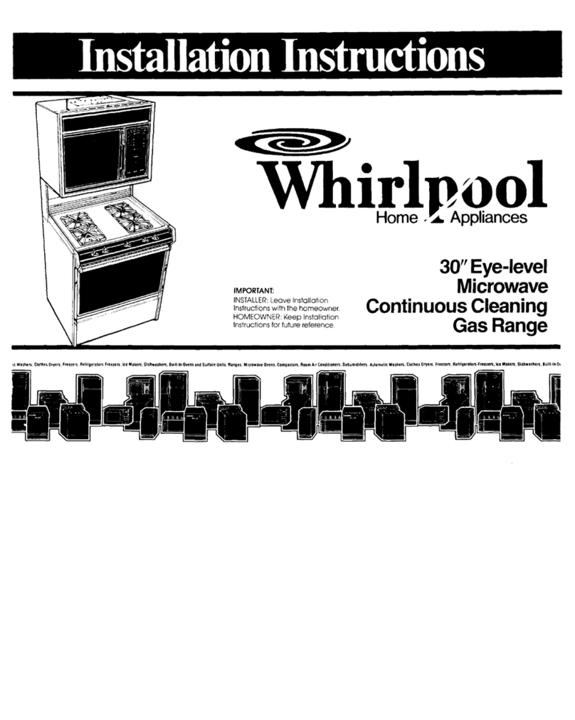 Whirlpool GAS RANGE User manual