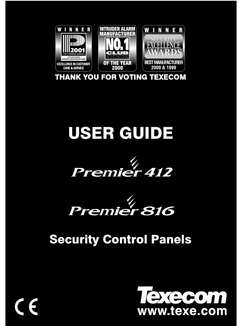 Texecom Premier 412 User manual